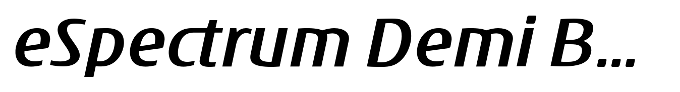 eSpectrum Demi Bold Italic